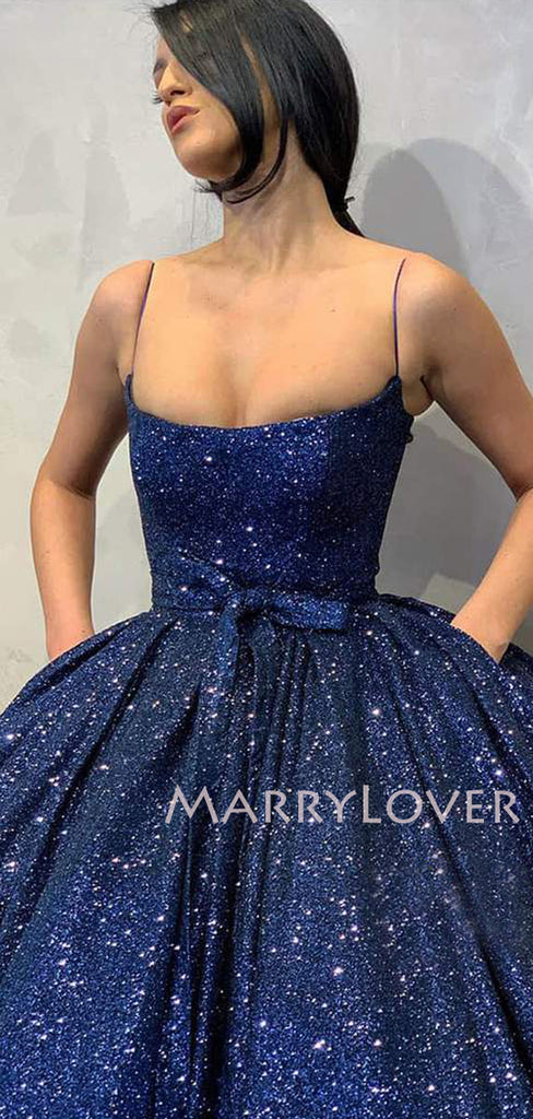 Royal Blue Sequins V-Neck Lace-Up Mermaid Long Prom Dress – Dreamdressy